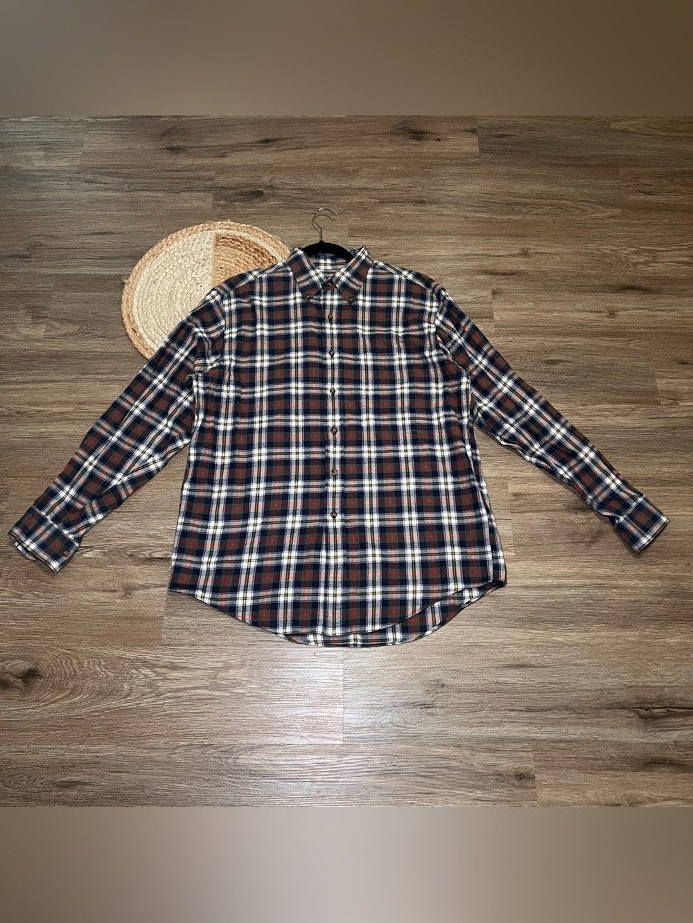 BROOKS BROTHERS Mens Plaid Flannel Long Sleeve Button Down Shirt
